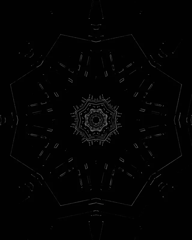 Neon Alagút Fraktál Hétszög VJ Loop 4:5 Instagram 60fps Képernyővédő