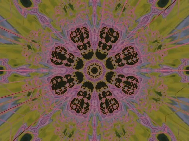 ネオン トンネル フラクタル カレイドスコープ ブルーム 4:3 クラシック 60fps スクリーンセーバー Vj Loop