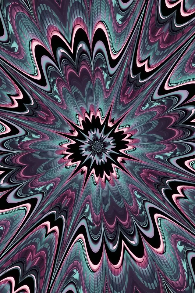 Neon Tunnel Fractal Kaleidoscope Burst | 2:3 Portrait 60fps Screensaver