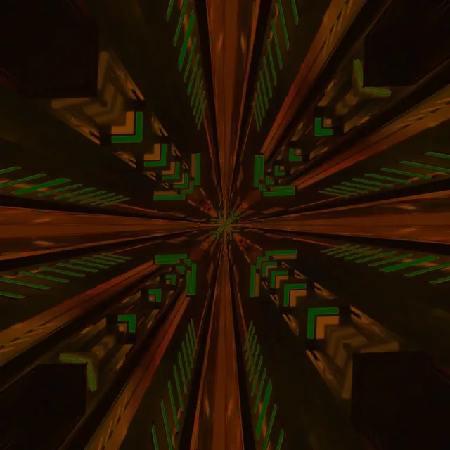 מנהרת ניאון פרקטל קליידוסקופ פיצוץ VJ Loop 1:1 Square 60fps שומר מסך