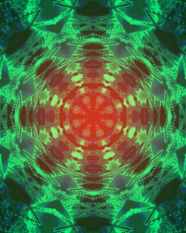 Neon Tunel Fraktal Kaleidoskop Eksplozija Vj Loop 4:5 Instagram 60fps Čuvar Ekrana