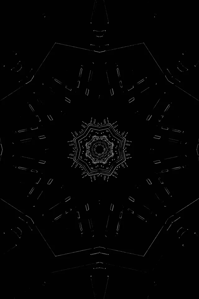 تونل نئون گردباد پنج ضلع فرکتال | 2:3 پرتره عکس 60fps محافظ صفحه VJ Loop