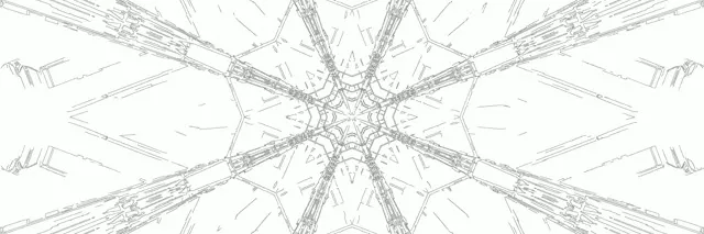 Tunnel Néon Explosion Étoile Fractal 3:1 Triple Large 60fps Écran de Veille VJLoops