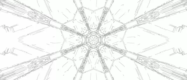 Neon Alagút Fraktál Csillag Robbanás Vj Loop 21:9 Ultraszéles 60fps Képernyővédő