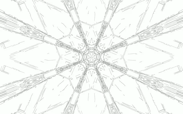 নিয়ন টানেল ফ্র্যাক্টাল স্টার বার্স্ট VJ Loop 60fps 16:10 ম্যাকবুক স্ক্রিনসেভার