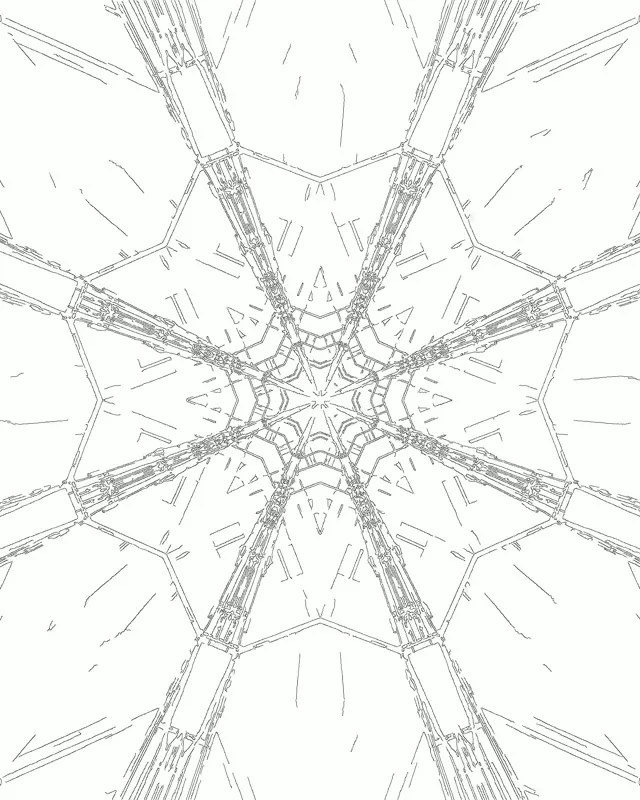 Neon Tunnel Fractal Csillag Grid VJ Loop 4:5 Instagram 60fps Screensaver