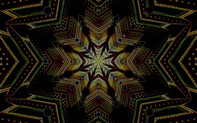 تونل نئون ستاره فرکتال محافظ صفحه MacBook ۱۶:۱۰ VJ Loop 60fps