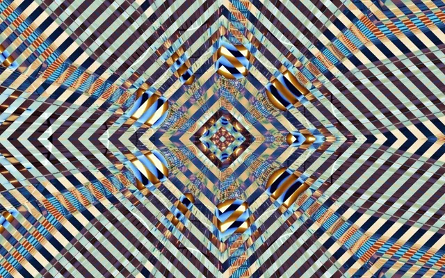 Neon Tunnel Geometric Diamond Vortex VJ Loop 60fps 16:10 Screensaver