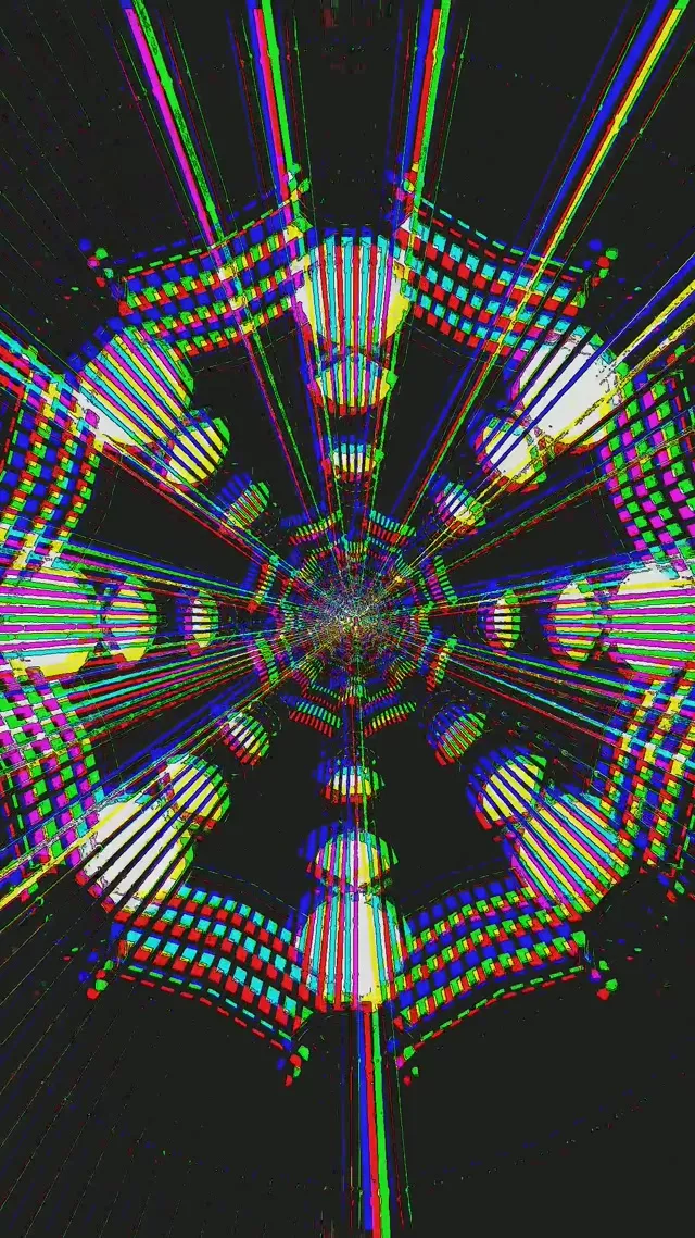 霓虹隧道故障螢幕保護程式 60fps 9:16 Reels VJLoops PC 筆電