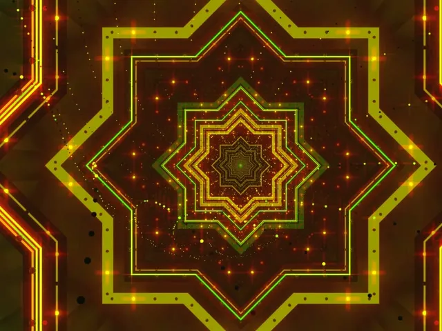 Neon Tunel Zvjezdana Mandala Vj Loop 4:3 Klasični 60fps Screensaver