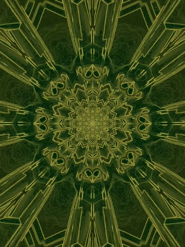 Neon Tunnel Fractal Kaleidoscope 3:4 iPad Portrait 60fps Screensaver