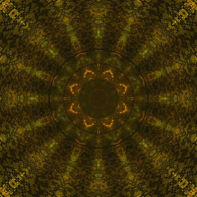 Neon Alagút Arany Mozaik Kaleidoszkóp 1:1 Négyzet 60fps Képernyővédő Vj Loop