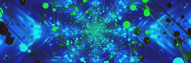 霓虹隧道發光球體漩渦 VJ Loop 3:1 Triple Wide 60fps 螢幕保護程式