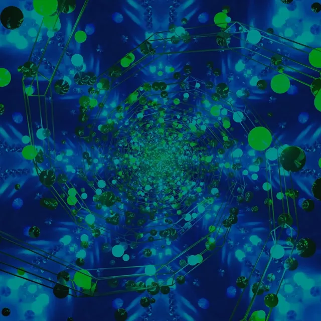 霓虹隧道绿色气泡涡流 VJ Loop 1:1 方形 60fps 屏保