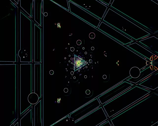 Tunel Neon Verde Cerc Screensaver 5:4 industrial 60fps VJ Loop