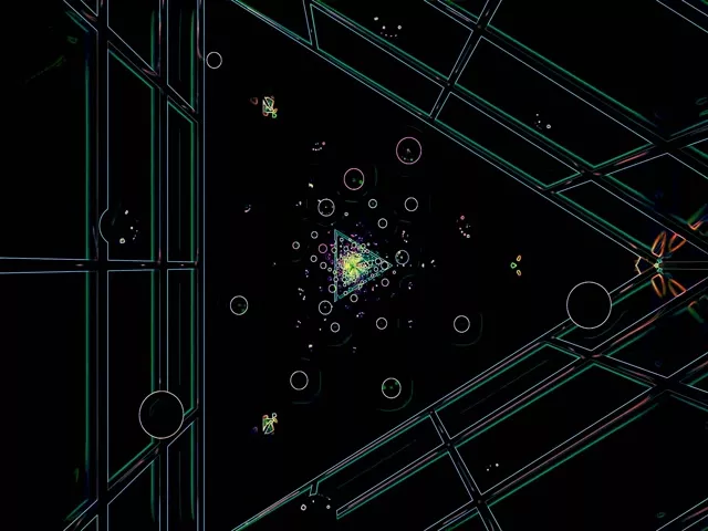 霓虹燈隧道綠色圓圈 4:3 經典 60fps 螢幕保護程式 VJ Loop