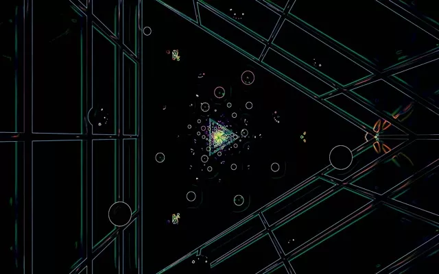 تونل نئون دایره‌های سبز محافظ صفحه 60fps 16:10 MacBook VJ Loop