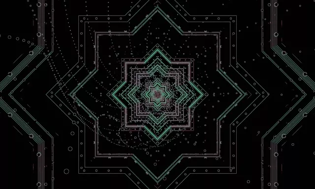 Neon Tunnel Green Circuit 5:3 Wide 60fps Screensaver VJ Loop