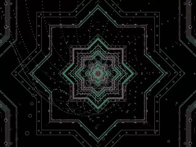 霓虹隧道綠色電路星螢幕保護程式 4:3 經典 60fps VJ Loop