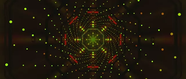 Hầm Neon Chấm Xanh Screensaver 21:9 Ultrawide 60fps VJLoops