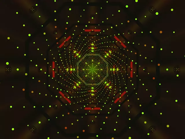 Neontunnel Gröna Prickar Skärmsläckare 4:3 Klassisk 60fps VJLoops