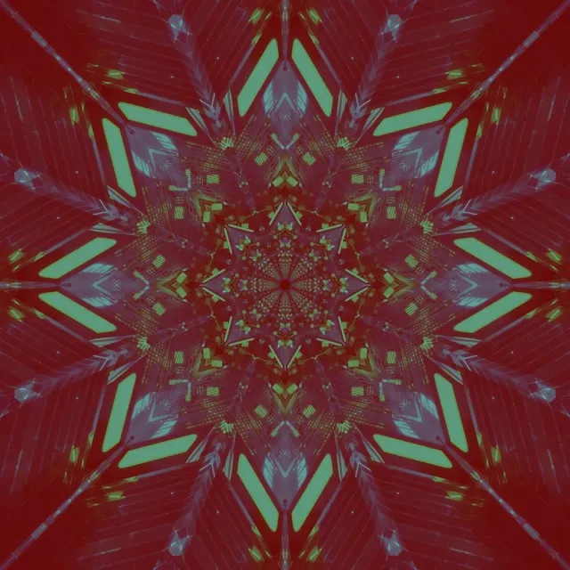 霓虹隧道分形万花筒星 VJ Loop 1:1 方形 60fps 屏保