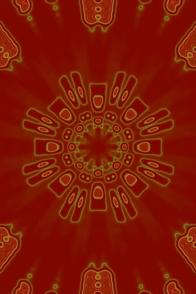 Neon Tunnel Kaleidoscope Burst VJ Loop 2:3 Photo Portrait 60fps Screen Saver