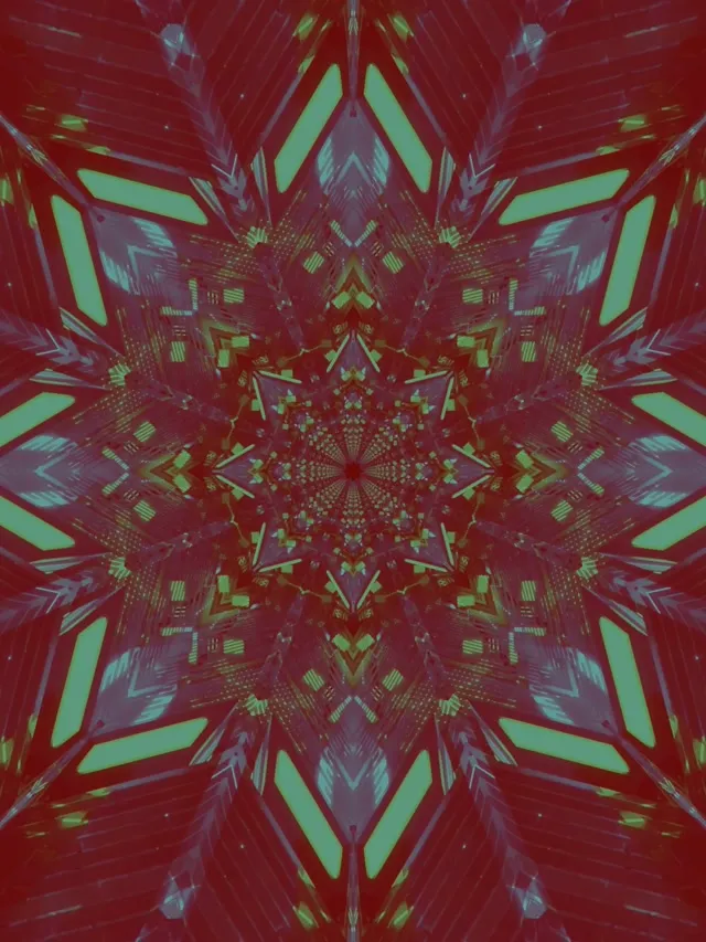 نيون تونل كاليدوسكوب شيفرون حلقة | VJ Loop | 3:4 آيباد بورتريه 60fps شاشة توقف