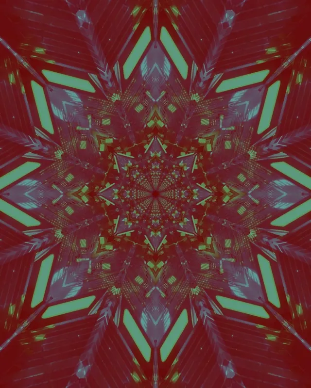Terowong Neon Letupan Kaleidoskop Fraktal VJLoops 4:5 Instagram 60fps Penyelamat Skrin