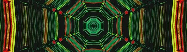 Neoontunnel roheline kaheksanurk screensaver 32:9 Super Ultrawide 60fps VJ Loop