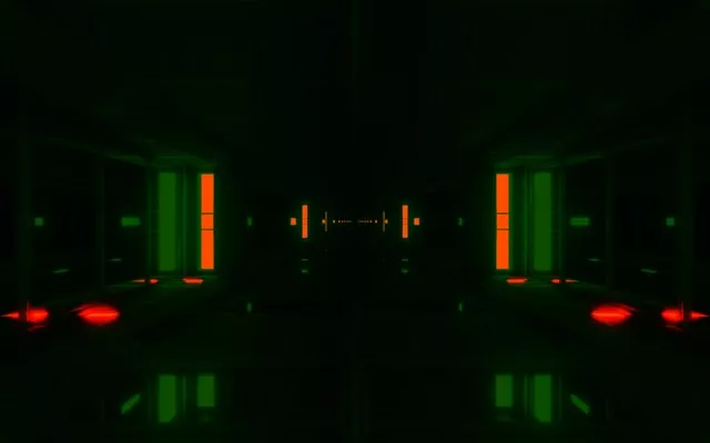 تونل نئون سبز نارنجی 60fps محافظ صفحه 16:10 مک‌بوک VJ Loop