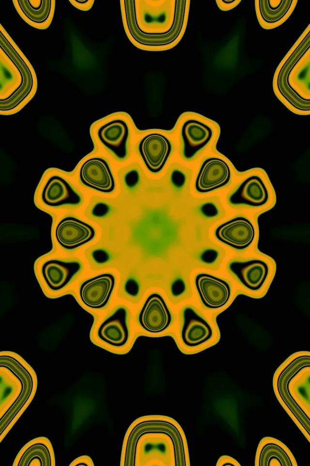 霓虹隧道向日葵爆发VJ循环 2:3照片竖屏 60fps 屏保