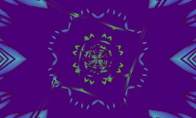 Terowong Neon Kaleidoskop Bintang 5:3 Lebar 60fps Screensaver VJ Loop