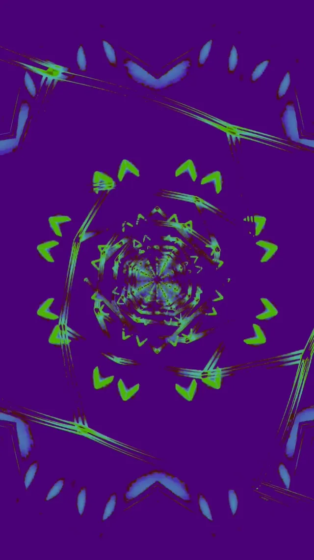 Tunel Neon Mandala Yll 9:16 Reels 60fps Screensaver Vj Loop