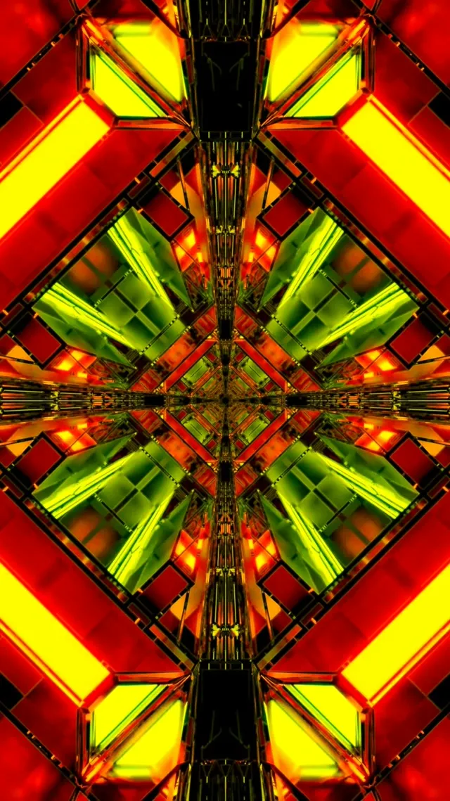 Neon Tunnel Gyémánt Rács VJ Loop 9:16 Reels 60fps Képernyővédő