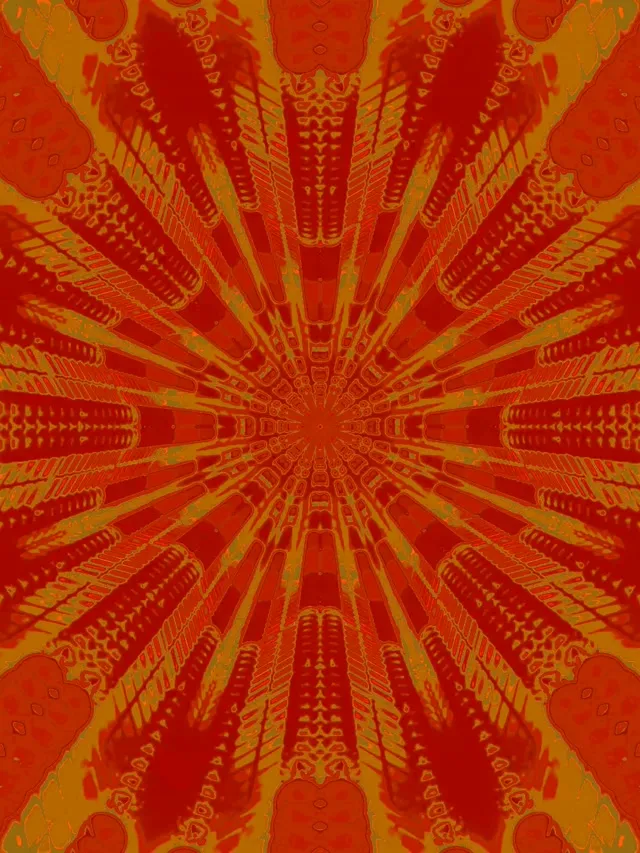 Νέον Σήραγγα Φράκταλ Καλειδοσκόπιο Έκρηξη 3:4 iPad Κάθετη 60fps Προφύλαξη Οθόνης VJ Loop