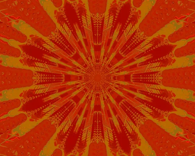 Neonowy Tunel Fraktal Sunburst VJ Loop 5:4 Industrial 60fps Wygaszacz