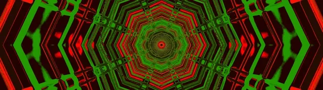 ネオントンネル八角形万華鏡 32:9 ウルトラワイド 60fps スクリーンセーバー VJループ