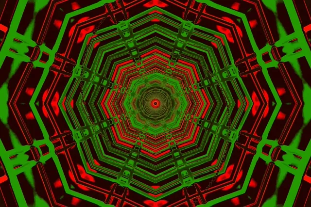 Neon Tunnel Åttekant Vortex 3:2 surface 60fps Skjermbeskytter Vj Loop