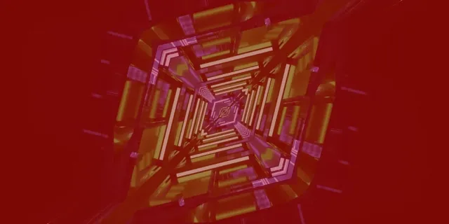 Neoninių Šviestuvų Tunelis VJ Ciklas Žalias Besisukantis Kvadratinis Sūkurys 2:1 Univisium 60fps Ekrano Užsklanda