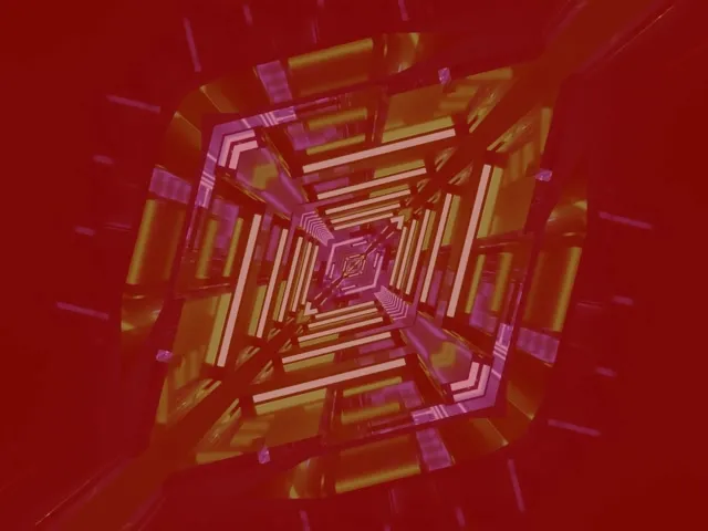 VJLoops Tunnel ya Neon Kijani Rotating Square Vortex 4:3 classic 60fps Hifadhi ya Skrini