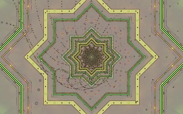 Neon Tunnel Grønn Stjerne Skjermsparer 16:10 MacBook 60fps VJ Loop