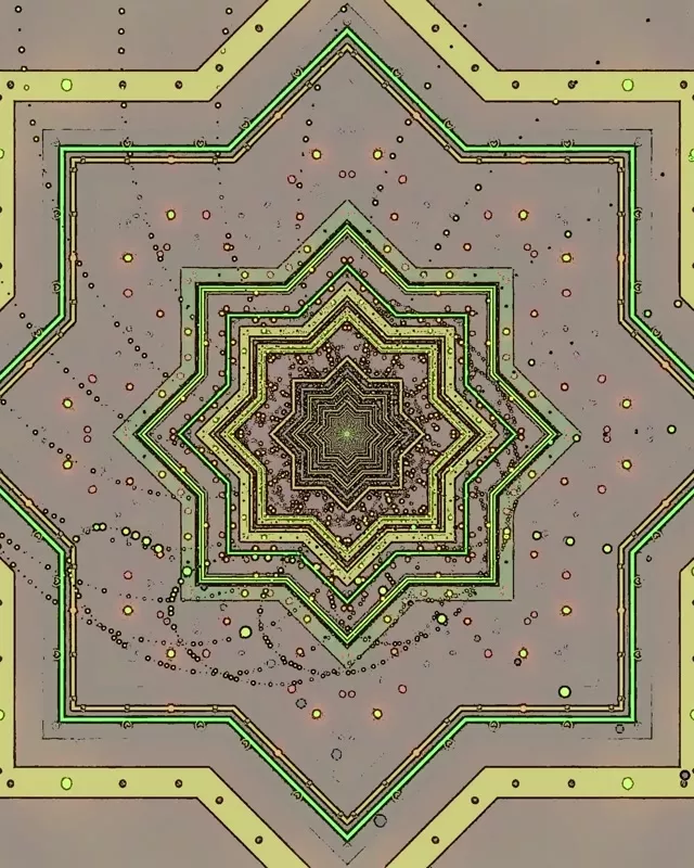 Túnel Neon Verde Estrela Screensaver 60fps 4:5 Instagram VJ Loop