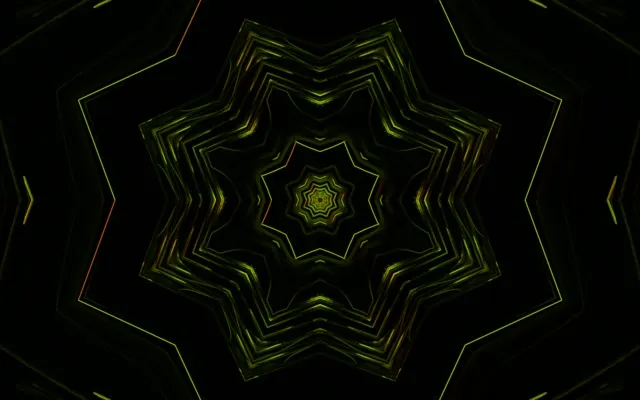 neon tunnel glowing hexagon tunnel 16:10 macbook 60fps screensaver vj animation