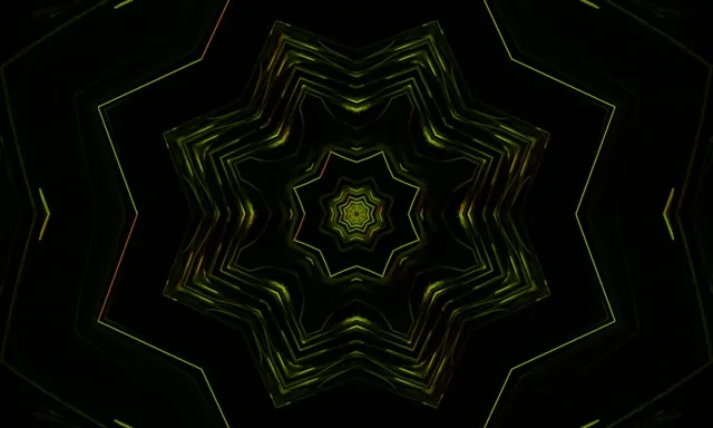 neon tunnel vivid kaleidoscope spiral 5:3 wide 60fps screensaver vj loop