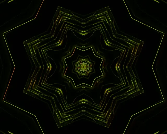 neon tunnel symmetrical star mandala 5:4 industrial 60fps screensaver vj animation