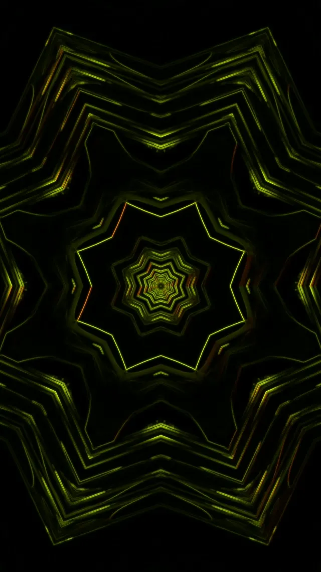 neon tunnel radiant star burst 9:16 reels 60fps screensaver motion background
