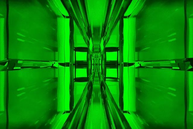 Green Neon Tunnel VJ Loop 3:2 Surface 60fps Screensaver Motion