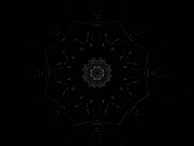 Neon Tunnel Heptagon Fraktal VJLoops 4:3 Classic 60fps Skjermsparer