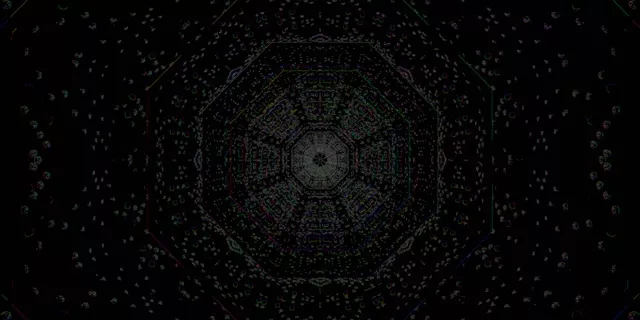 Neon Tunnel Hexagon Grid VJ Loop 2:1 Univisium 60fps Screensaver